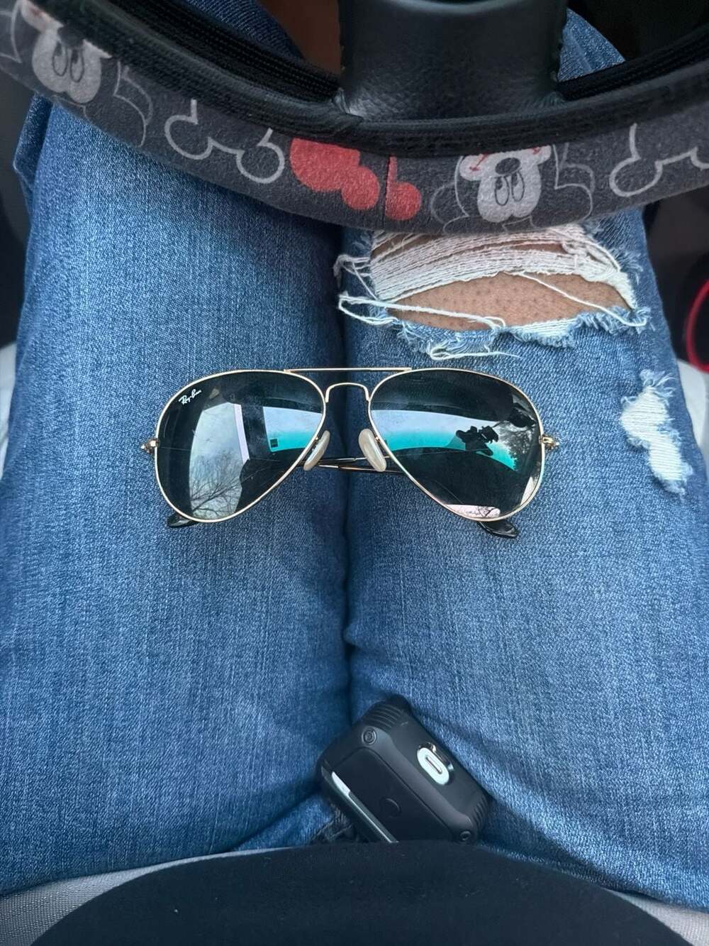 Vintage B&L Ray Ban USA Aviator 62-14 mm Large G15 Gold Frame Sunglasses.